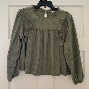 Mango Cropped Blouse